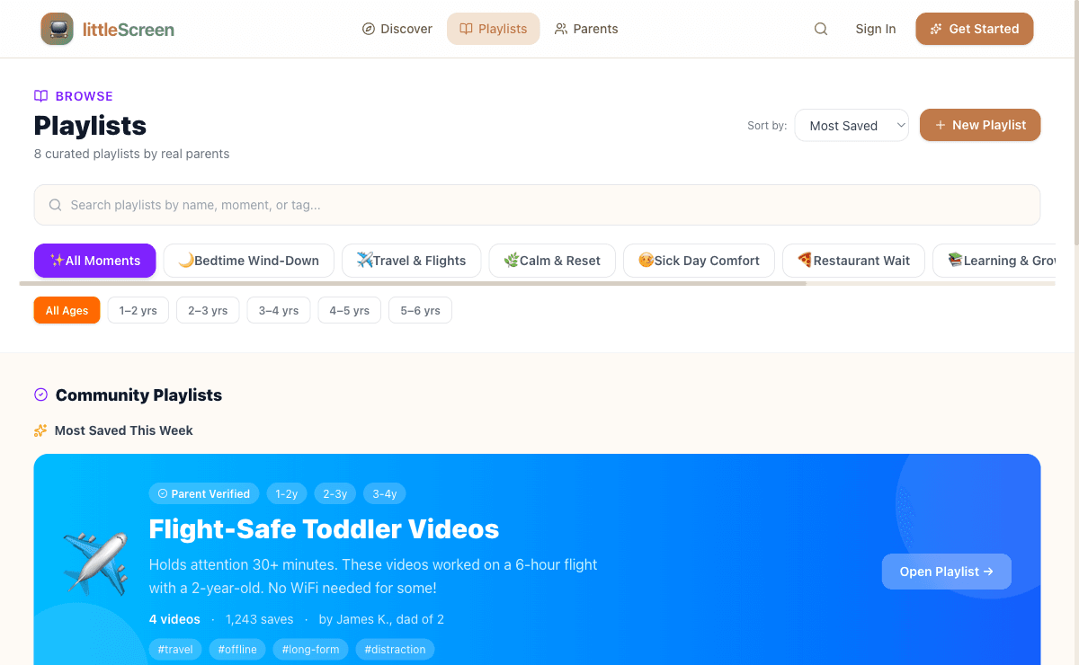 Playlists — Community-curated playlist library